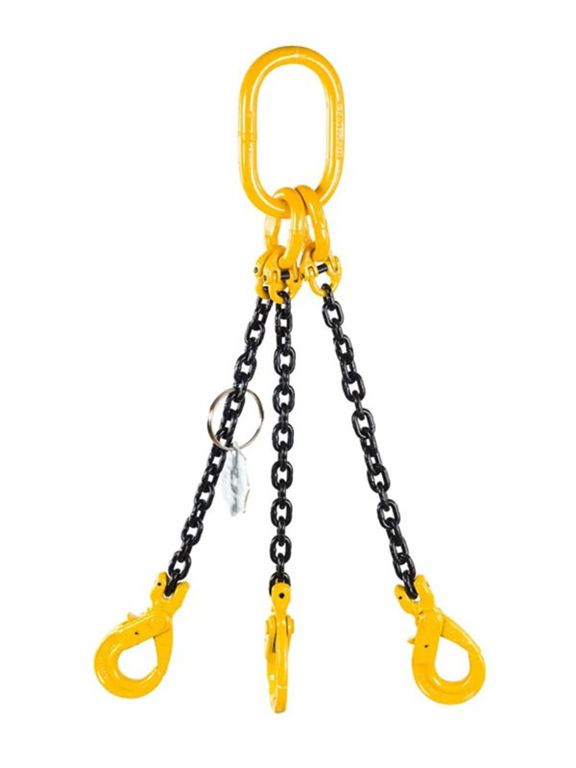 Sistem de ridicare din lant cu 2 brate cu carlige cu autoblocare