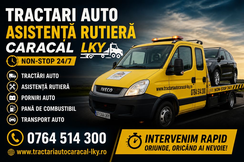 Tractari Auto si Asistenta Rutiera LKY 24/7  | Interventii Rapide Caracal, Olt · foto 1 din 1