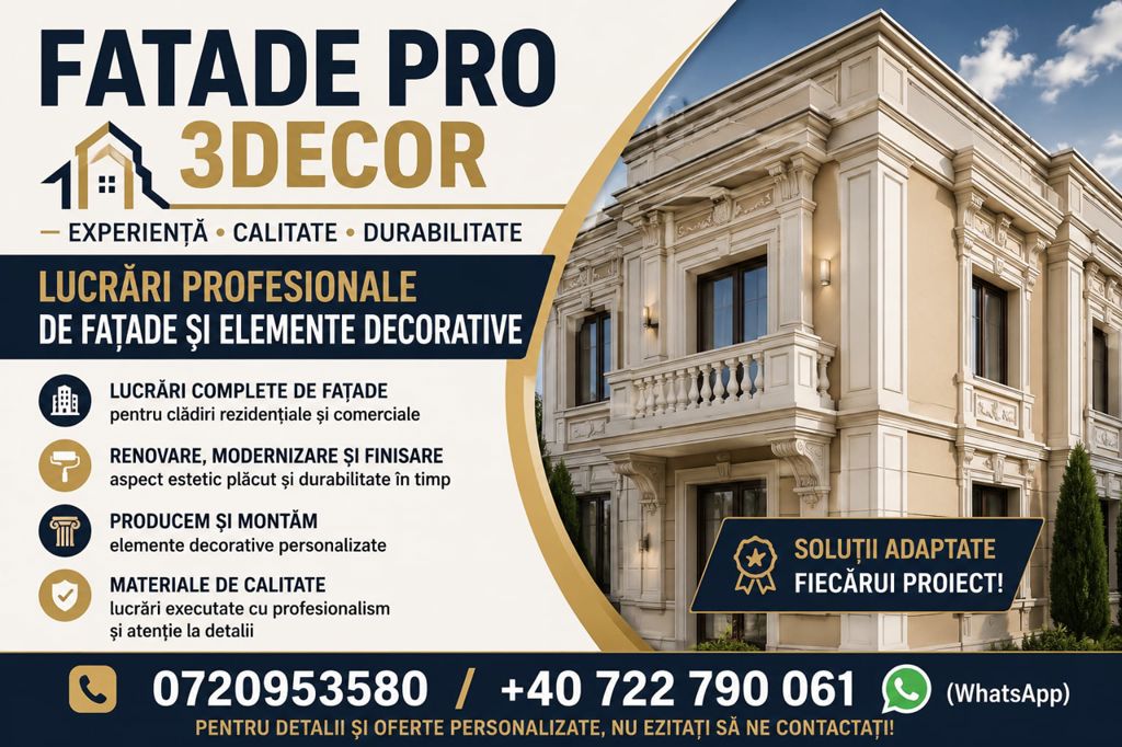 Lucrari profesionale de fatade si elemente decorative · foto 1 din 1